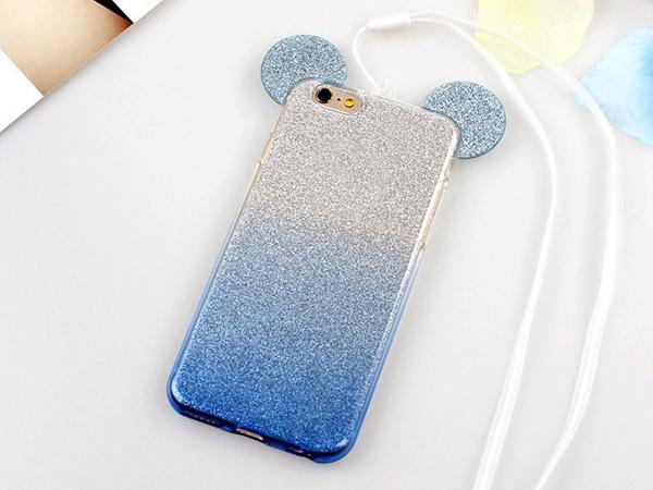 Galiniai dangteliai, Silikoniniai BLING Mouse, Iphone Xs MAX (DBLINGIPXsMAXM)