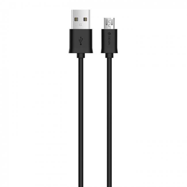 Adapteriai/USB kabeliai, USB kabeliai, Devia USB Smart kabelis micro USB, juodas