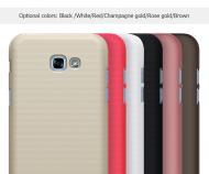 Galiniai+Ekrano plevelė, Frosted serijos Samsung A7 2017, A720F, raudonas, Nillkin LCD apsauginė plevele komplekte