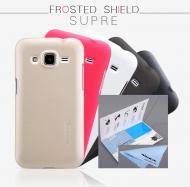 Dėklas Samsung G360, galinis iš silikono, auksinis, su apsaugine plėvele, NILLKIN FROSTED