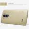 Dėklas LG G4 Stylus, G Stylo, galinis iš silikono, auksinis, su apsaugine plėvele, NILLKIN FROSTED