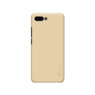 Dėklas Huawei Honor 10, galinis iš silikono, auksinis, su apsaugine plėvele, NILLKIN FROSTED