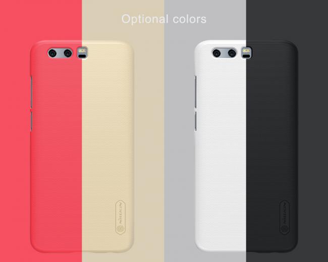 Dėklas Huawei Honor 9, galinis iš silikono, auksinis, su apsaugine plėvele, NILLKIN FROSTED