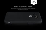Dėklas LG G5, galinis iš silikono, juodas, su apsaugine plėvele, NILLKIN FROSTED