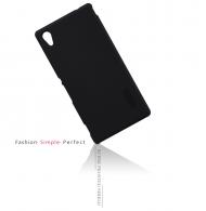 Dėklas Sony M4 Aqua, galinis iš silikono, juodas, su apsaugine plėvele, NILLKIN FROSTED