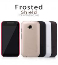 Dėklas Motorola E2, E 2 gen, XT1505, galinis iš silikono, auksinis, su apsaugine plėvele, NILLKIN FROSTED