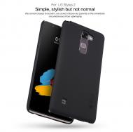 Dėklas LG Stylus 2, K520, galinis iš silikono, juodas, su apsaugine plėvele, NILLKIN FROSTED