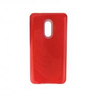 Galiniai dangteliai, Silikoniniai GLITTER, Samsung A8 Plus 2018, raudonas