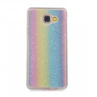 Galiniai dangteliai, Silikoniniai GLITTER, Huawei P8 lite, Rainbow