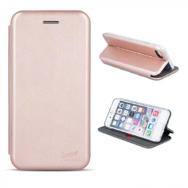 Dėklas Iphone X, rožinis, atverčiamas į šoną, DIVA