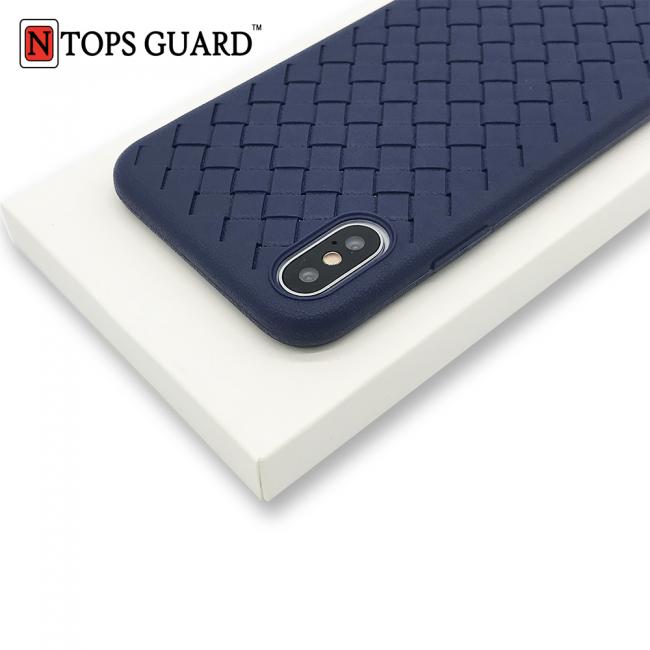 Galiniai dangteliai, N TOPS KNIT, Huawei Mate 10 lite, 1mm silikoninis deklas, pintos odos imitacija (DKNITMATE10ltM)