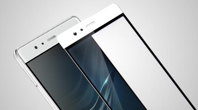 Apsauginis stikliukas Huawei P9 Plus, pilnai dengia ekraną, baltas, DIAMOND CP FULL