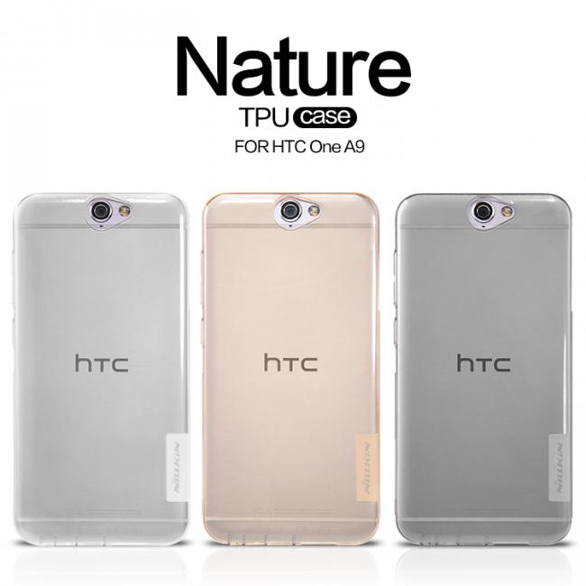 Dėklas HTC E9 / E9 Plus, galinis iš silikono, skaidrus, NILLKIN NATURE 0,6 mm