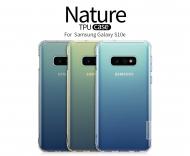 Dėklas Samsung Galaxy S10e G970, galinis iš silikono, permatomas juodas, NILLKIN NATURE 0,6 mm