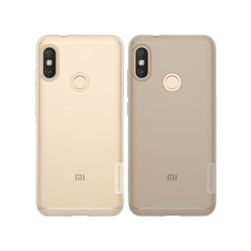 Dėklas Xiaomi Redmi Note 6 Pro, galinis iš silikono, permatomas juodas, NILLKIN NATURE 0,6 mm
