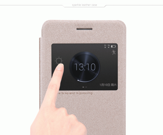 Dėklas Huawei Honor 6 plus, atverčiamas į šoną, auksinis, SPARKLE