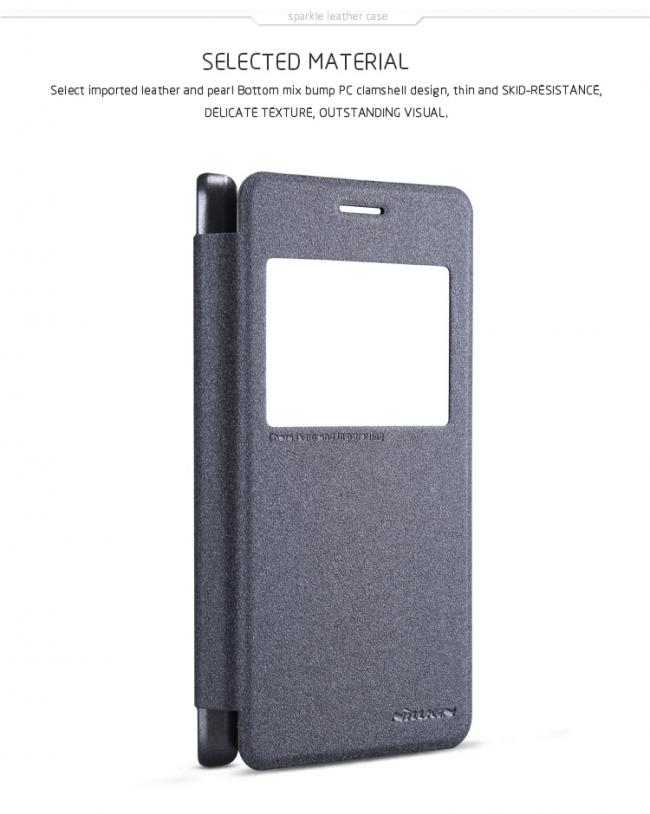 Dėklas Huawei Honor 6 plus, atverčiamas į šoną, juodas, SPARKLE