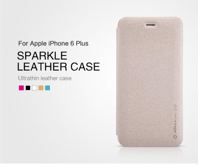 Dėklas Iphone 6 Plus, atverčiamas į šoną, auksinis, SPARKLE