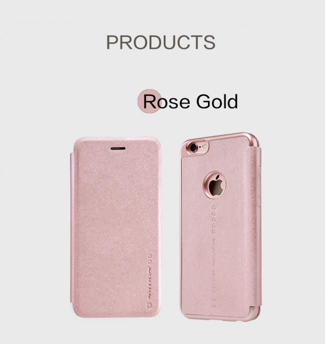 Dėklas Iphone 6, 6s Plus, atverčiamas į šoną, rožinio aukso, SPARKLE