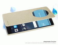 Dėklas LG G4 Stylus, atverčiamas į šoną, auksinis, SPARKLE