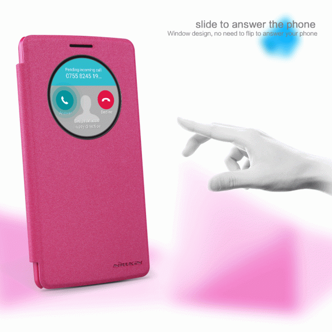 Dėklas LG G4 Stylus, atverčiamas į šoną, raudonas, SPARKLE