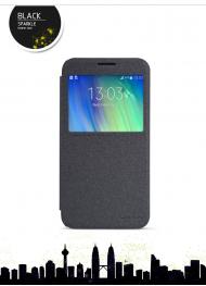 Dėklas Samsung E500H, E5, atverčiamas į šoną, juodas, SPARKLE