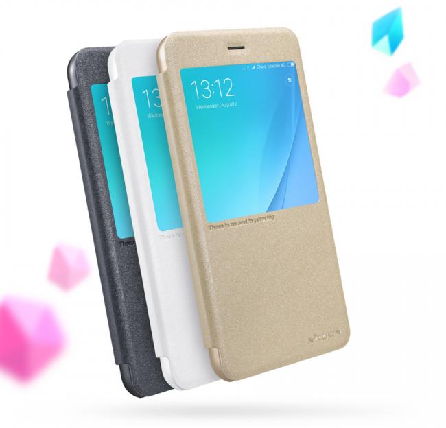 Dėklas Xiaomi mi 5X, A1, atverčiamas į šoną, auksinis, SPARKLE