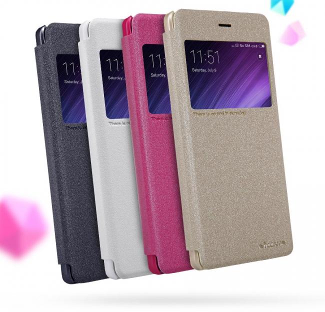 Dėklas Xiaomi Redmi 4 Pro, atverčiamas į šoną, juodas, SPARKLE