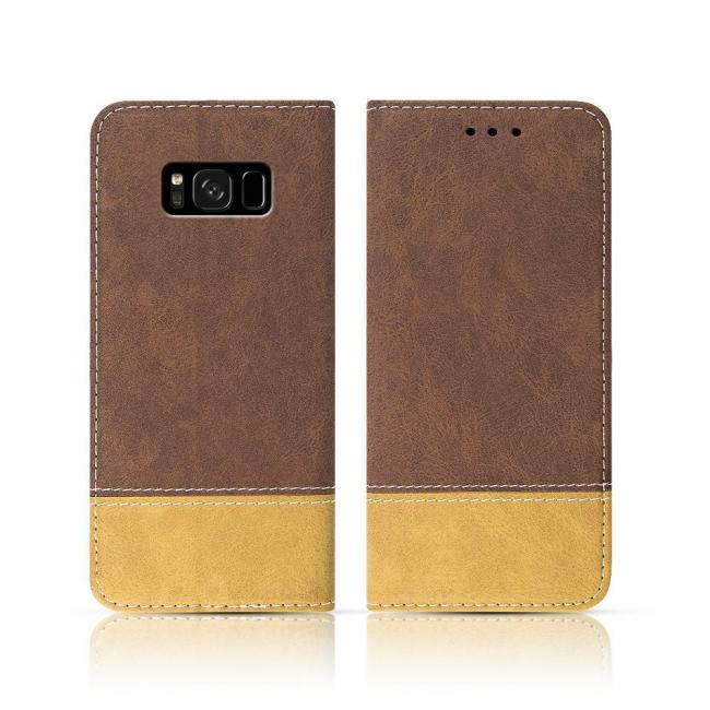 Dėklas Huawei P30, atverčiamas į šoną, rudas, SMART SUEDE