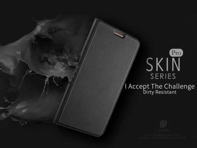 Dėklas Samsung Galaxy A8+ (2018) A730, atverčiamas į šoną, juodas, DUX DUCIS SKIN PRO