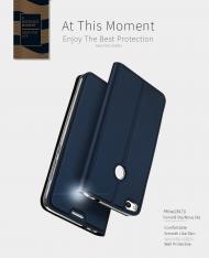 Dėklas Huawei P8 lite 2017, P9 lite 2017, silikonas 0,3mm, su magnetu, melynas, atverčiamas į šoną, DUX DUCIS SKIN PRO