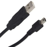 Kabelis USB - MiniUSB, 1.5m, juodas, EXTRA DIGITAL