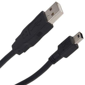 Kabelis USB - MiniUSB, 1.5m, juodas, EXTRA DIGITAL