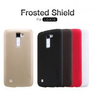 Dėklas LG K10, galinis iš silikono, juodas, su apsaugine plėvele, NILLKIN FROSTED