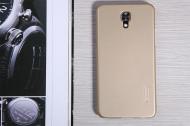 Dėklas LG X Screen, galinis iš silikono, auksinis, su apsaugine plėvele, NILLKIN FROSTED