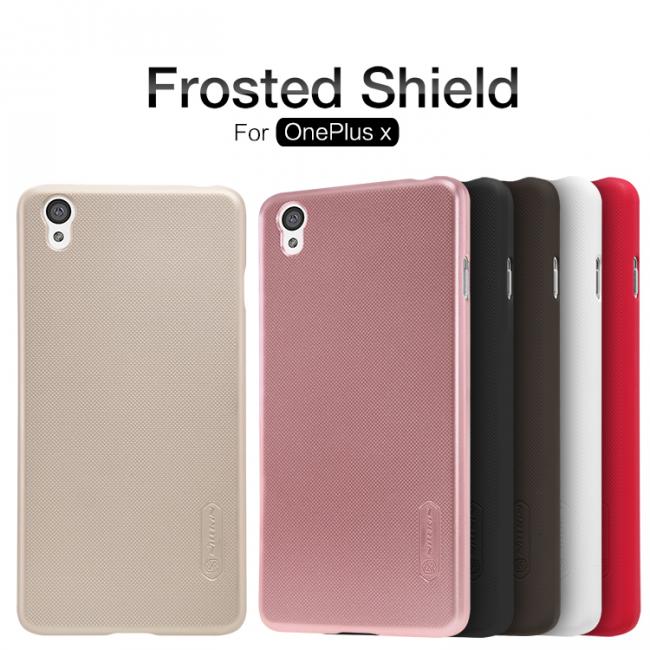 Dėklas OnePlus X, Oppo A30, galinis iš silikono, juodas, su apsaugine plėvele, NILLKIN FROSTED