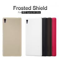 Dėklas Sony XA Ultra, galinis iš silikono, juodas, su apsaugine plėvele, NILLKIN FROSTED