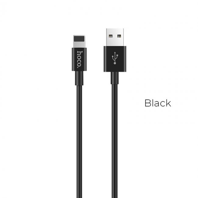Kabelis USB - Apple Lightning, 100 cm, juodas, HOCO X23