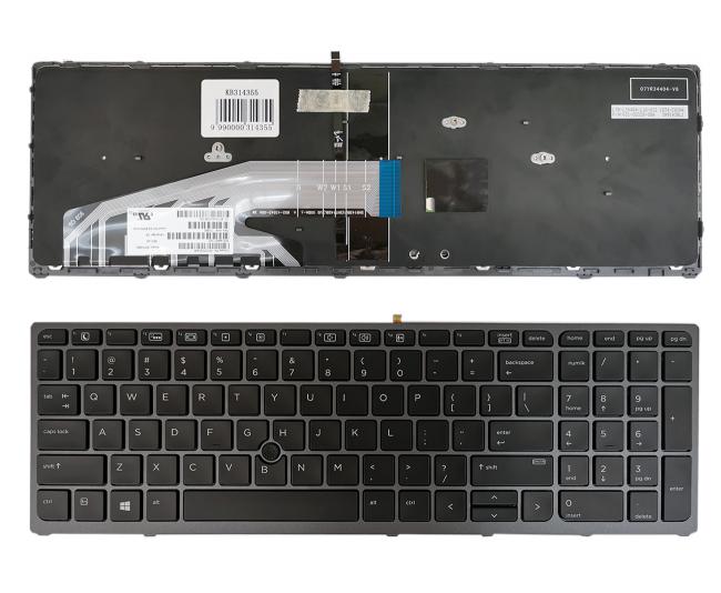 Klaviatūra HP ZBook 15 G3, G4, 17 G3, G4 (US) su pašvietimu