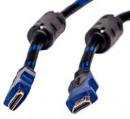Kabelis HDMI - HDMI, 5m, 1.4 versija, sustiprintas nailoniniu šarvu, juodas
