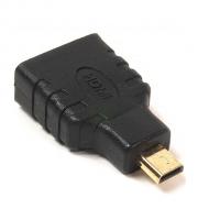 Adapteris HDMI lizdas - Micro HDMI kištukas, juodas, POWER PLANT