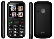 Telefonas MyPhone Halo 2, juodas, didelis spalvotas ekranas 2.2 colio, GSM 900, 1800 MHz, Matmenys 121 x 58 x 12,8 mm, Svoris-125g, Maksimali pokalbio trukmė-7 val (420 min), Maksimali budėjimo trukmė-15 dienų (360 val), Standartinė bat (MHALLO)