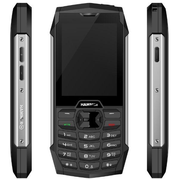 Telefonas MyPhone Hammer 4 Dual SIM, juodas su sidabrine