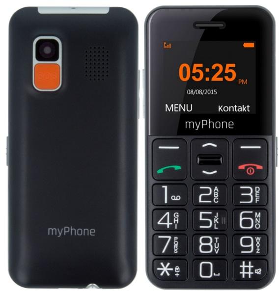 Telefonas MyPhone Halo Easy, juodas, 1.77 colio QQWGA LCD, GSM 900, 1800 MHz, Matmenys 113 x 52,5 x 14,2 mm, Svoris-70g, Standartinė baterija-1000 mAh, VGA kamera, FM radijas, Pagalbos mygtukas, SMS, Žadintuvas, Skaičiuoklė, Organizatorius (MHALLOEASYJ)