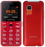 Telefonas MyPhone Halo Easy, raudonas, 1.77 colio QQWGA LCD, GSM 900, 1800 MHz, Matmenys 113 x 52,5 x 14,2 mm, Svoris-70g, Standartinė baterija-1000 mAh, VGA kamera, FM radijas, Pagalbos mygtukas, SMS, Žadintuvas, Skaičiuoklė, Organizatorius (MHALLOEASYR)