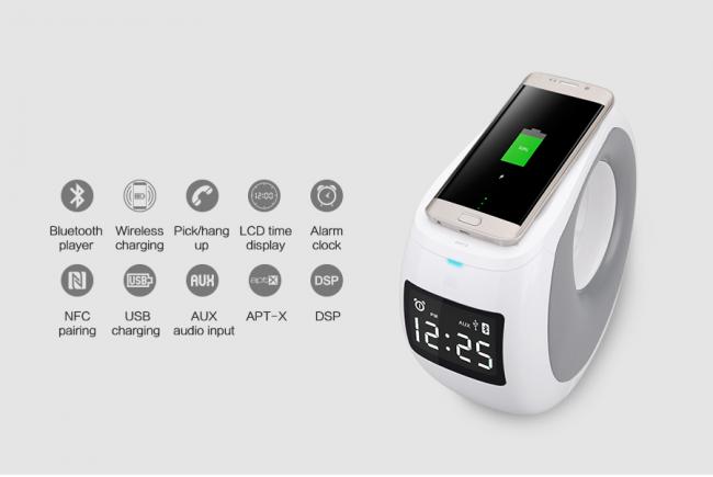 Nešiojamas Bluetooth garsiakalbis NILLKIN MC1, NFC, Wireless charging, Nominali galia 2x10W