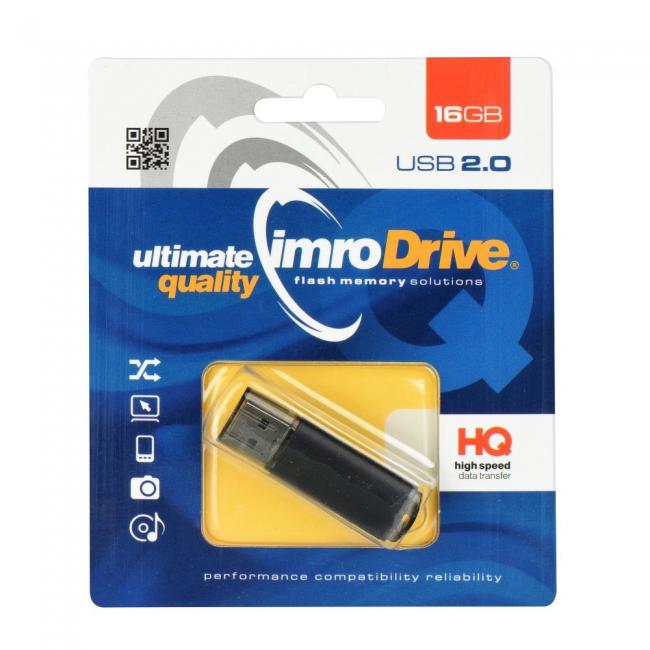 USB atmintinė 16GB, USB 2.0, IMRO, juodas
