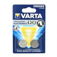 Baterija CR2025, 3 V, 2vnt, VARTA