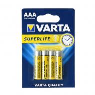 Elementas AAA, 4vnt komplektas, cinko-anglies elementas (ZN/CA), VARTA SUPERLIFE