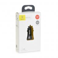 Automobilinis kroviklis USB x 2, 4800 mA, metalinis, juodas, BASEUS GENTLEMAN